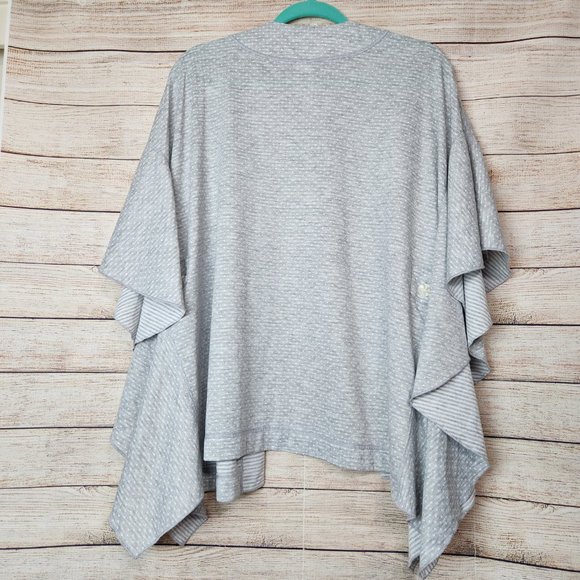 Cabi Women's Sweater Size M/L Gray White Open Front Circle Cardigan - Picture 10 of 15